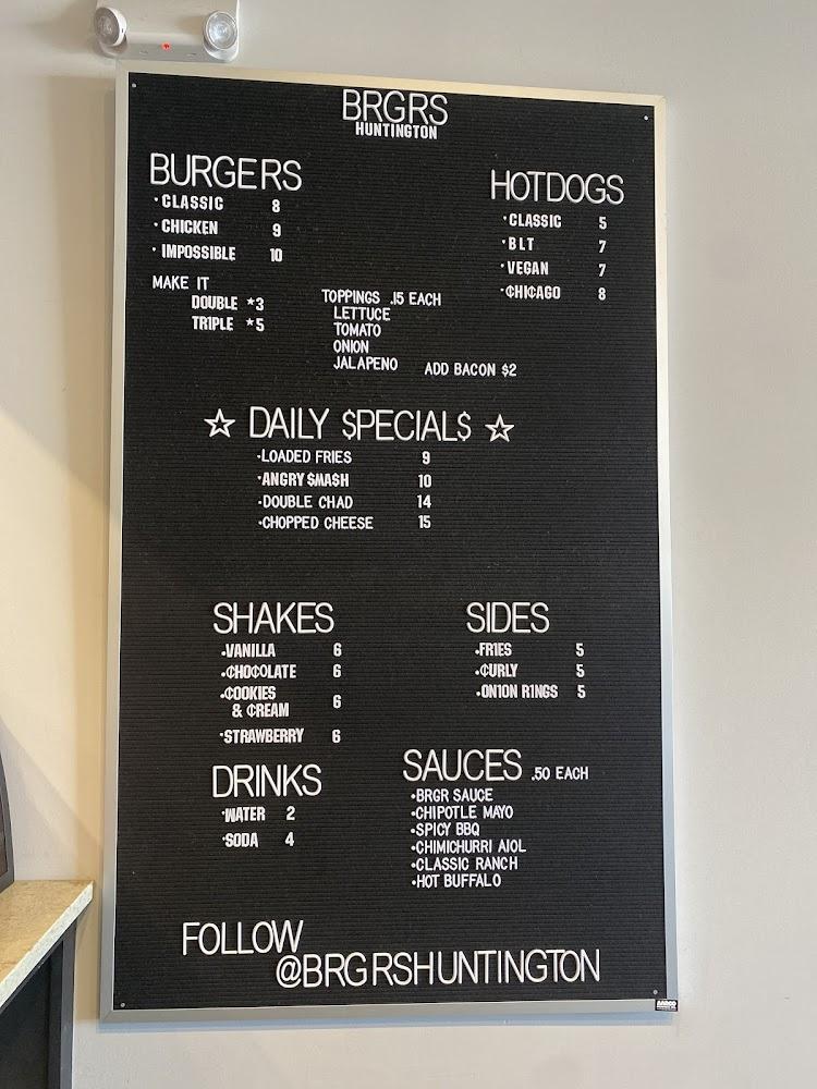 BRGRS Huntington Menu image 1